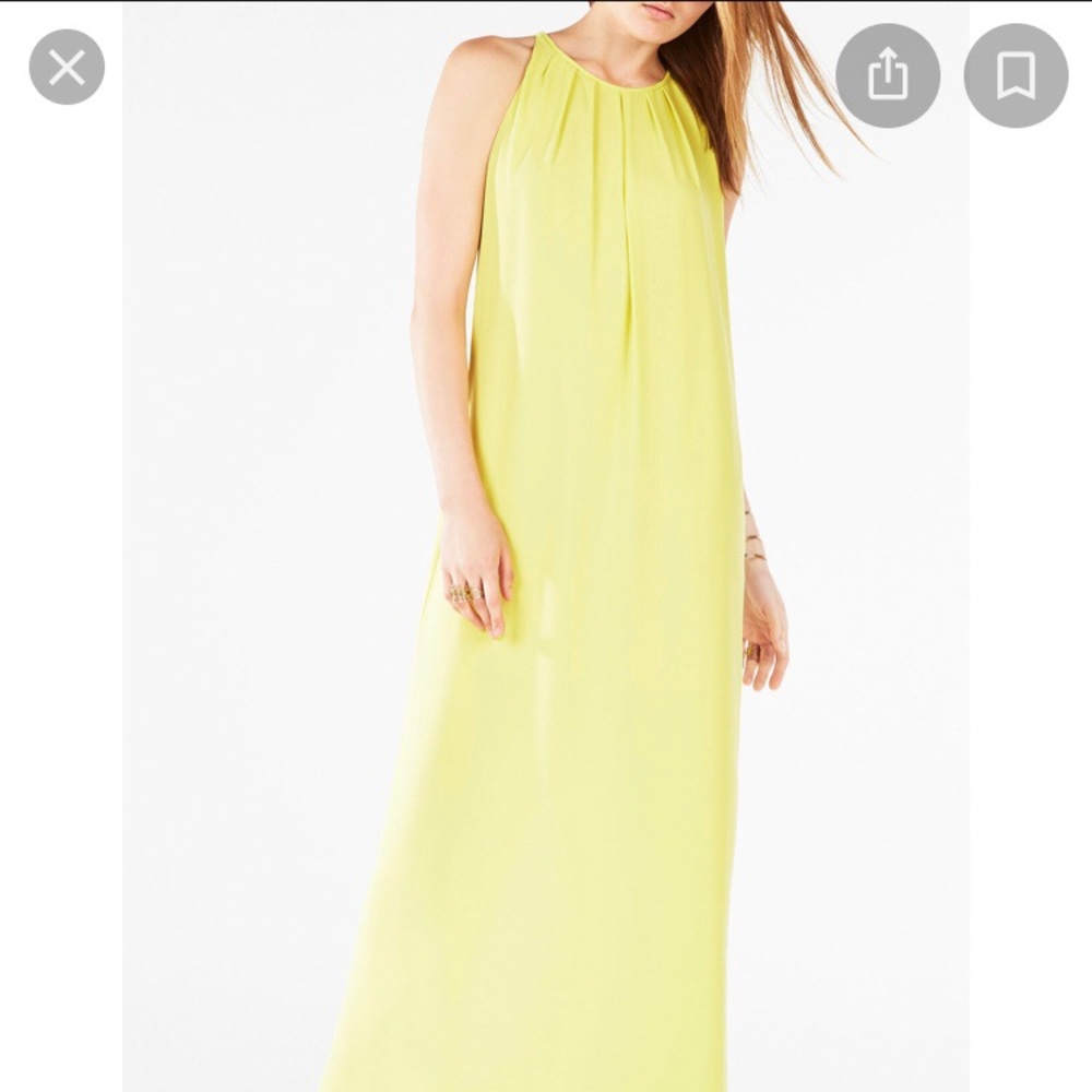 Yellow BCBG Maxi Dress NWT